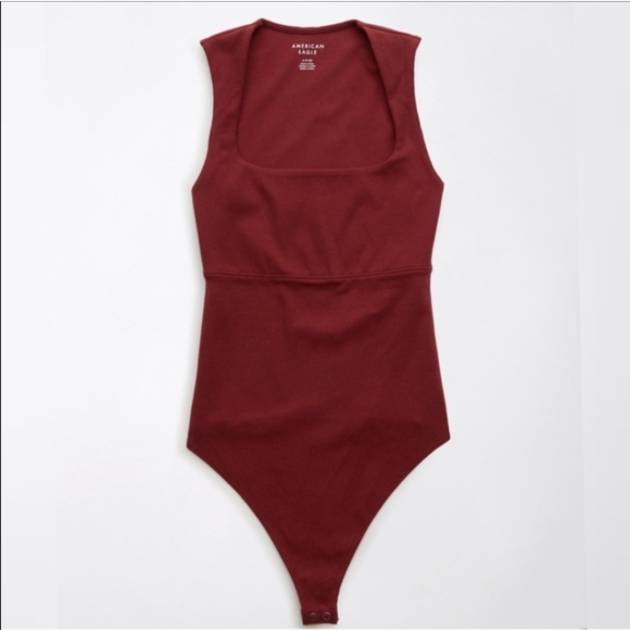 American Eagle Outfitters Tops - Sz 16 - American Eagle Burgundy Corset Bodysuit sz XXL Fall 2024
